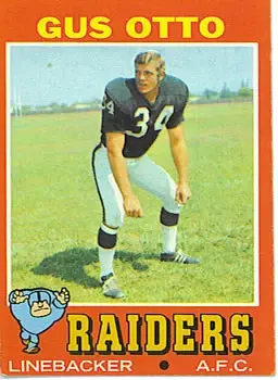 1971 Topps #258 - Gus Otto - Oakland Raiders - Front 1971 Topps #258 - Gus Otto - Oakland Raiders - Front