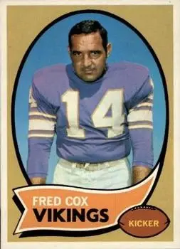 1970 Topps #238 - Fred Cox - Minnesota Vikings - Front 1970 Topps #238 - Fred Cox - Minnesota Vikings - Front