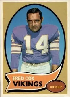 1970 Topps #238 - Fred Cox - Minnesota Vikings 1970 Topps #238 - Fred Cox - Minnesota Vikings