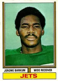 1974 Topps #253 - Jerome Barkum - New York Jets