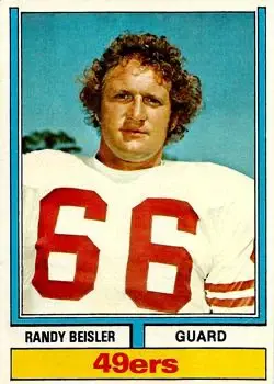 1974 Topps #268 - Randy Beisler - San Francisco 49ers - Front