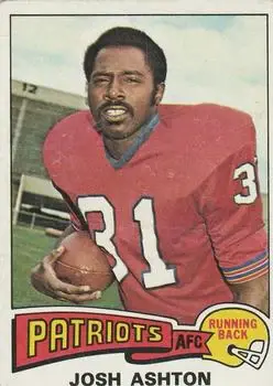 1975 Topps #266 - Josh Ashton - New England Patriots - Front