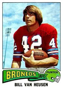 1975 Topps #267 - Bill Van Heusen - Denver Broncos - Front