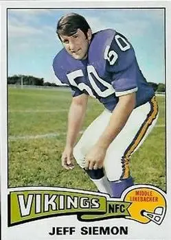 1975 Topps #268 - Jeff Siemon - Minnesota Vikings