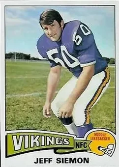 1975 Topps #268 - Jeff Siemon - Minnesota Vikings 1975 Topps #268 - Jeff Siemon - Minnesota Vikings