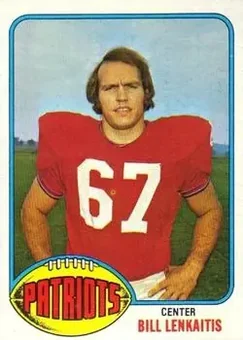 1976 Topps #253 - Bill Lenkaitis - New England Patriots