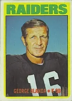 1972 Topps #235 - George Blanda - Oakland Raiders