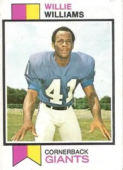 1973 Topps #231 - Willie Williams - New York Giants - Front