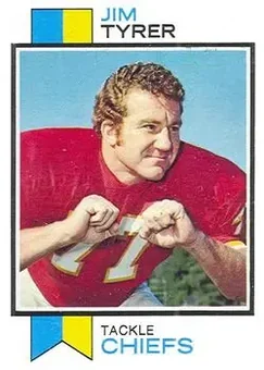 1973 Topps #233 - Jim Tyrer - Kansas City Chiefs