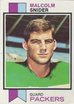 1973 Topps #237 - Malcolm Snider - Green Bay Packers