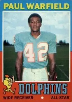 1971 Topps #261 - Paul Warfield - Miami Dolphins