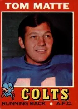 1971 Topps #263 - Tom Matte - Baltimore Colts