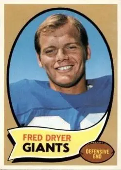 1970 Topps #247 - Fred Dryer - New York Giants - Front