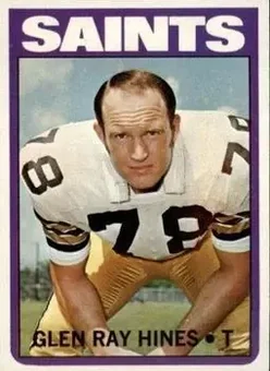 1972 Topps #242 - Glen Ray Hines - New Orleans Saints
