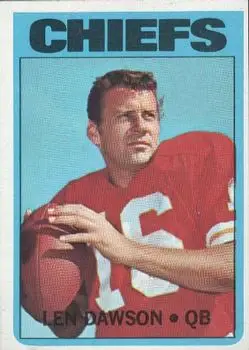 1972 Topps #245 - Len Dawson - Kansas City Chiefs - Front