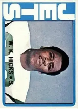 1972 Topps #246 - W.K. Hicks - New York Jets - Front 1972 Topps #246 - W.K. Hicks - New York Jets - Front