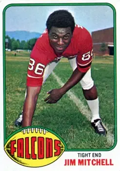 1976 Topps #276 - Jim Mitchell - Atlanta Falcons