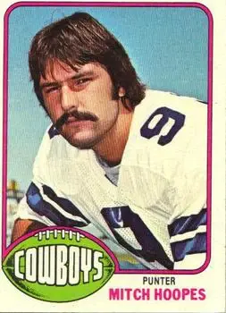 1976 Topps #283 - Mitch Hoopes - Dallas Cowboys - Front