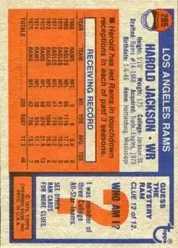 1976 Topps #285 - Harold Jackson - Los Angeles Rams