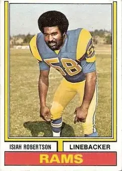 1974 Topps #285 - Isiah Robertson - Los Angeles Rams 1974 Topps #285 - Isiah Robertson - Los Angeles Rams