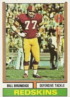1974 Topps #287 - Bill Brundige - Washington Redskins