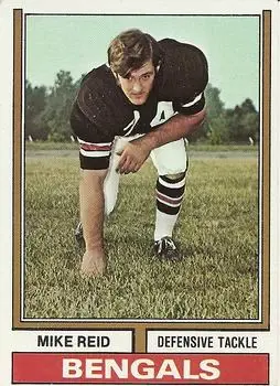 1974 Topps #290 - Mike Reid - Cincinnati Bengals