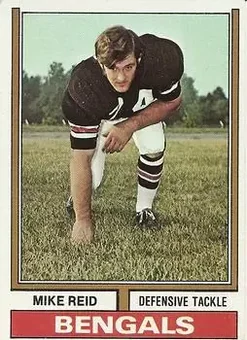 1974 Topps #290 - Mike Reid - Cincinnati Bengals