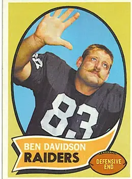 1970 Topps #251 - Ben Davidson - Oakland Raiders 1970 Topps #251 - Ben Davidson - Oakland Raiders
