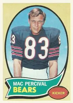 1970 Topps #256 - Mac Percival - Chicago Bears - Front