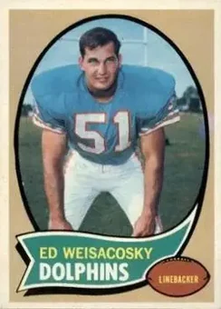 1970 Topps #262 - Ed Weisacosky - Miami Dolphins