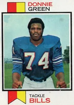 1973 Topps #258 - Donnie Green - Buffalo Bills - Front