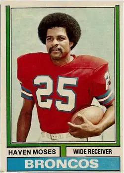 1974 Topps #295 - Haven Moses - Denver Broncos