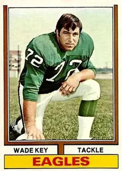 1974 Topps #296 - Wade Key - Philadelphia Eagles