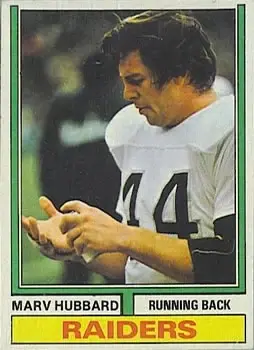 1974 Topps #300 - Marv Hubbard - Oakland Raiders - Front