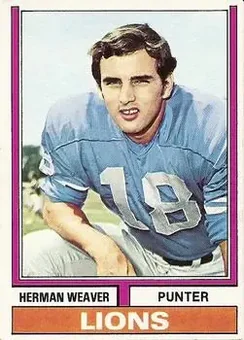 1974 Topps #301 - Herman Weaver - Detroit Lions 1974 Topps #301 - Herman Weaver - Detroit Lions