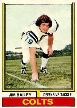 1974 Topps #302 - Jim Bailey - Baltimore Colts - Front