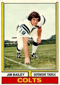 1974 Topps #302 - Jim Bailey - Baltimore Colts