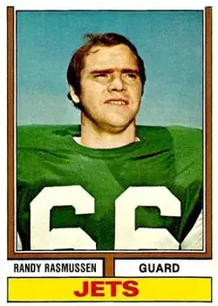 1974 Topps #306 - Randy Rasmussen - New York Jets