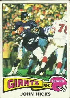 1975 Topps #283 - John Hicks - New York Giants