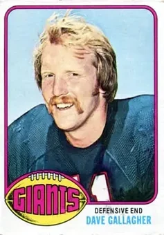 1976 Topps #296 - Dave Gallagher - New York Giants