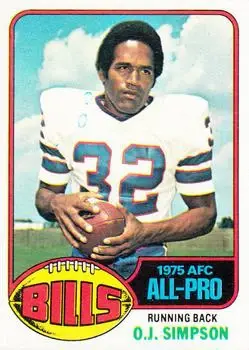 1976 Topps #300 - O.J. Simpson - Buffalo Bills