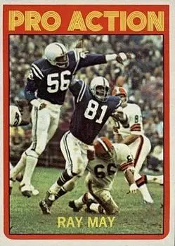 1972 Topps #262 - Ray May - Baltimore Colts