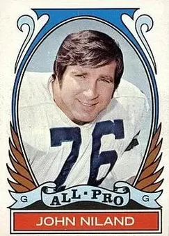 1972 Topps #268 - John Niland - Dallas Cowboys