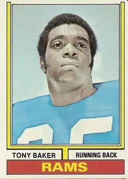 1974 Topps #311 - Tony Baker - Los Angeles Rams