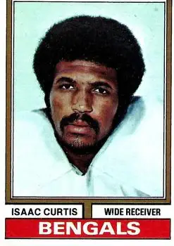 1974 Topps #315 - Isaac Curtis - Cincinnati Bengals - Front