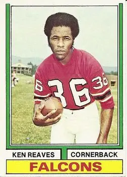 1974 Topps #317 - Ken Reaves - Atlanta Falcons - Front