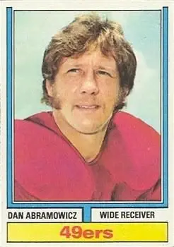 1974 Topps #320 - Dan Abramowicz - San Francisco 49ers 1974 Topps #320 - Dan Abramowicz - San Francisco 49ers