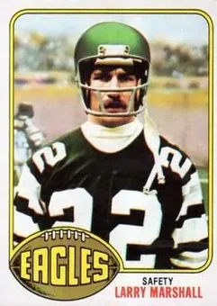 1976 Topps #302 - Larry Marshall - Philadelphia Eagles
