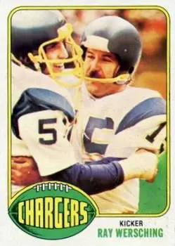 1976 Topps #304 - Ray Wersching - San Diego Chargers