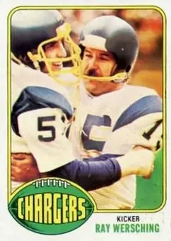 1976 Topps #304 - Ray Wersching - San Diego Chargers